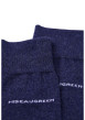 Thumbnail Chaussettes hautes en coton marine unies avec nom de la marque - Image 3
