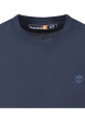 Thumbnail T-shirt en coton marine uni avec une coupe droite à col rond et logo - Image 3