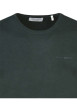 Thumbnail Pull vert uni avec une coupe droite et un col rond au nom de la marque - Image 3
