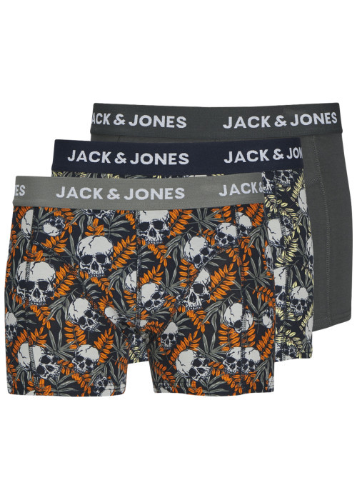 Lot de 3 boxers coupe fermée Jack & Jones en coton multicolore imprimés