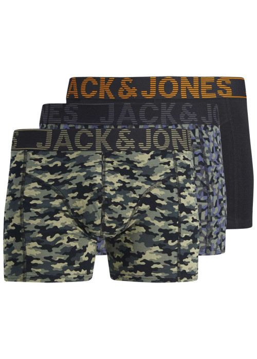 Lot de 3 boxers classiques en coton multicolore à imprimé camouflage
