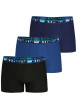 Thumbnail Lot de 3 boxers classiques en coton multicolores unis et à coupe fermée - Image 2