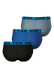 Thumbnail Lot de 3 slips en coton multicolores unis avec une coupe fermée - Image 2