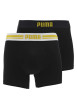 Thumbnail Lot de 2 Boxers classiques en coton noir uni à taille élastiquée