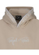 Thumbnail Sweat à capuche beige uni à coupe droite avec une grande poche - Image 3