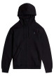 Thumbnail Sweat zippé noir uni avec une coupe droite et un col à capuche ajustable