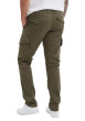 Thumbnail Cargo en coton kaki uni slim avec poches cargo zippées et poches à l'italienne - Image 2