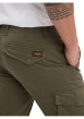 Thumbnail Cargo en coton kaki uni slim avec poches cargo zippées et poches à l'italienne - Image 3