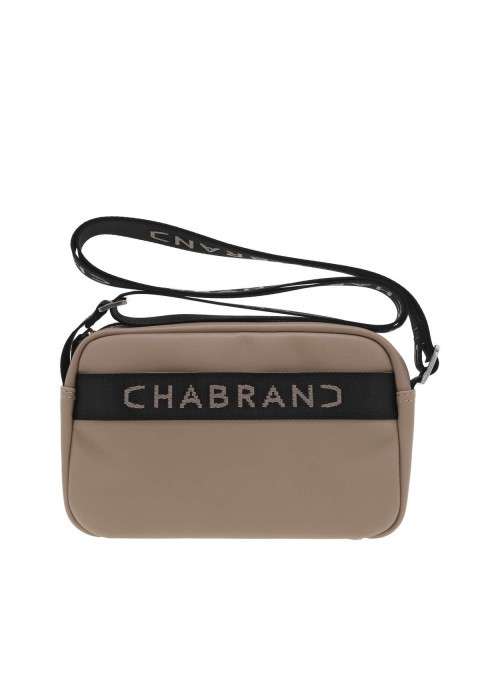 Sacoche beige unie avec une sangle réglable et plusieurs poches