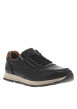 Thumbnail Sneakers noires à semelle intermédiaire beige à talon plat avec zip et lacets - Image 3