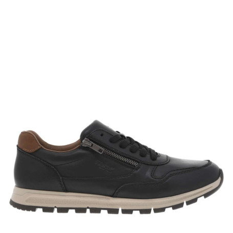 Sneakers noires à semelle intermédiaire beige à...