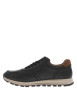 Thumbnail Sneakers noires à semelle intermédiaire beige à talon plat avec zip et lacets