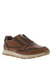 Thumbnail Sneakers cognac plates avec lacets plats marron et zip latéral - Image 3