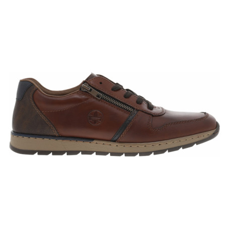 Sneakers marron à talon plat et à lacets plats...