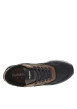 Thumbnail Sneakers bleu marine, kaki et camel à talon plat et à lacets plats marine - Image 4