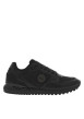 Thumbnail Sneakers noires à talon plat et à lacets plats noirs avec patch