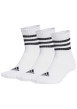 Thumbnail Lot de 3 paires de chaussettes mi-hautes blanches unies avec logo de la marque