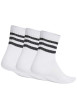 Thumbnail Lot de 3 paires de chaussettes mi-hautes blanches unies avec logo de la marque - Image 2