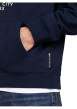 Thumbnail Sweat en coton marine à imprimé graffiti droit avec une capuche - Image 3