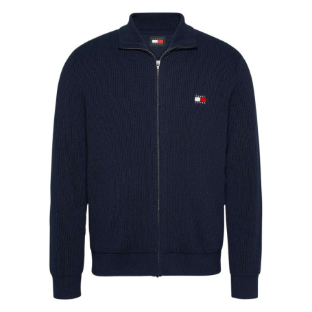 Gilet marine uni avec une coupe droite et un...