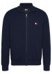 Thumbnail Gilet marine uni avec une coupe droite et un col montant en côtes