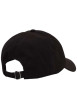 Thumbnail Casquette noire unie cotelée avec logo à l'avant et fermeture strapback - Image 2