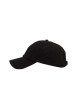 Thumbnail Casquette noire unie cotelée avec logo à l'avant et fermeture strapback - Image 3