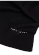 Thumbnail Echarpe en coton noire unie avec nom et logo de la marque à l'extrémité - Image 2