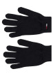 Thumbnail Gants en coton noirs uni avec logo au poignet et bords côtelés - Image 2