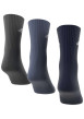 Thumbnail Lot de 3 paires de chaussettes multicolores rayées hautes et logo blanc - Image 2