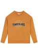 Thumbnail Sweat en coton mélangé ocre uni avec une coupe droite et logo iconique