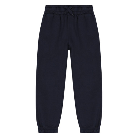 Pantalon Jogging en coton mélangé marine uni...