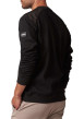 Thumbnail Sweat en coton mélangé noir bi-matière avec un col rond et une poche - Image 2