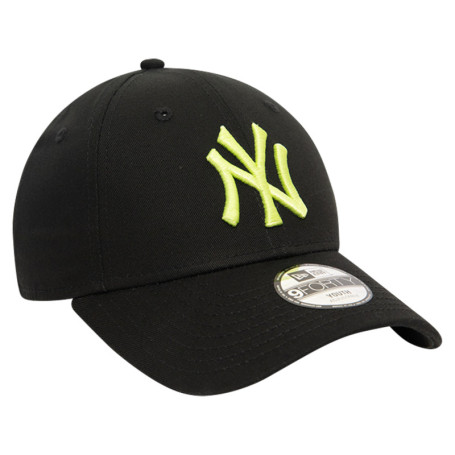 Casquette strapback en coton noire unie avec de...