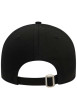 Thumbnail Casquette strapback réglable en coton noire unie avec de la broderie rouge - Image 2