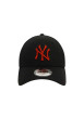 Thumbnail Casquette strapback réglable en coton noire unie avec de la broderie rouge - Image 5