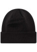 Thumbnail Bonnet noir uni avec un insigne métallique à l'avant sur le revers - Image 2