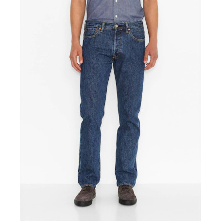 Jean 501 bleu jean en coton avec une coupe régular