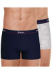 Thumbnail Lot de 2 Boxers classiques multicolores unis avec une coupe fermée