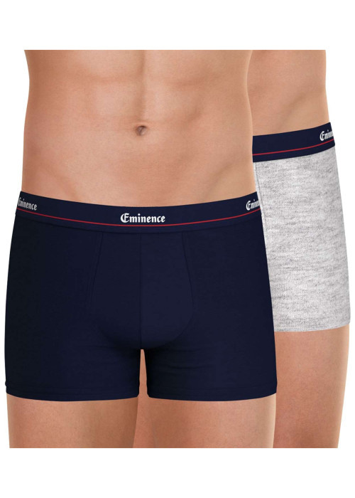 Lot de 2 Boxers classiques multicolores unis avec une coupe fermée