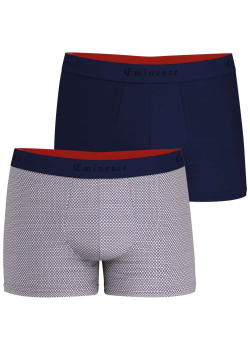 Lot de 2 Boxers en coton multicolores à imprimé et une coupe fermée