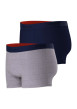 Thumbnail Lot de 2 Boxers en coton multicolores à imprimé et une coupe fermée - Image 2