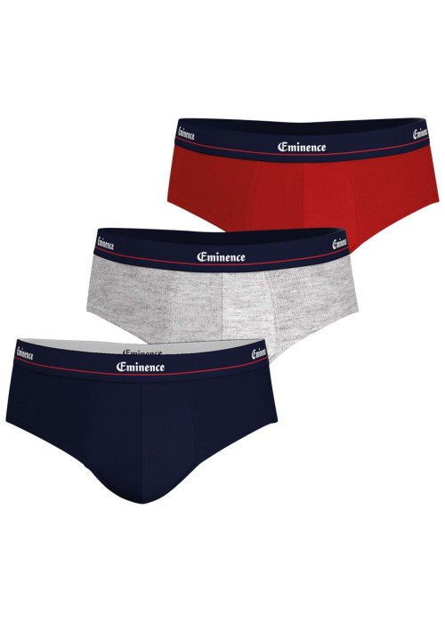 Lot de 3 slips en coton multicolores unis avec une coupe fermée