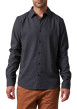 Thumbnail Chemise manches longues noire à coupe droite et à imprimés géométriques
