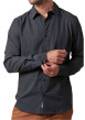 Thumbnail Chemise manches longues noire à coupe droite et à imprimés géométriques - Image 3