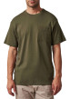 Thumbnail T-shirt kaki uni coupe oversize à col rond et avec une petite poche
