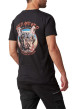 Thumbnail T-shirt noir à imprimé tête de chien à col rond et à manches courtes - Image 2