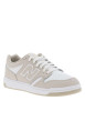 Thumbnail Baskets tennis blanches et beiges à talon plat avec logos et lacets blancs - Image 3