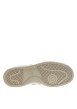 Thumbnail Baskets tennis blanches et beiges à talon plat avec logos et lacets blancs - Image 5