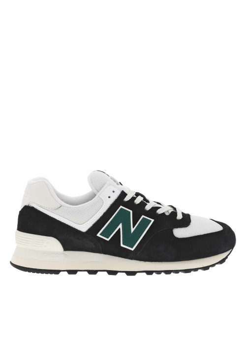 Baskets running noires à talon plat et à lacets plats avec patch de la marque